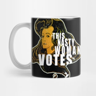 This Nasty Women Votes Retro Vintage Yellow Mug